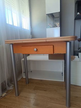 Mesa plegable cocina - madera y metal