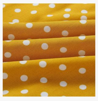 Vestido midi lunares amarillo