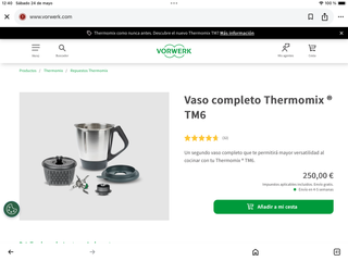 VASO THERMOMIXTM6 SIN ESTRENAR