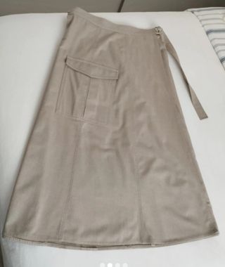 Falda Zara beige L - Nueva