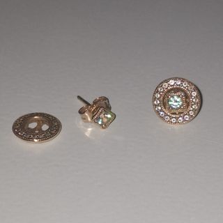 Pendientes recubrimiento Oro rosa con Cristales