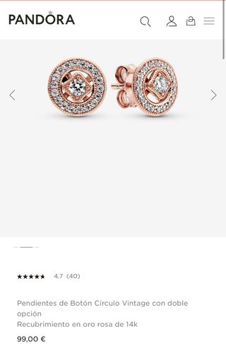 Pendientes recubrimiento Oro rosa con Cristales