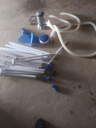 Piscina Intex rectangular con sus accesorio