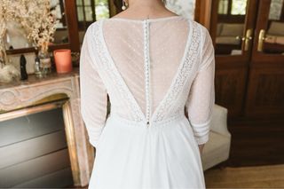 Vestido novia boho chic. Firma Adriana Alier