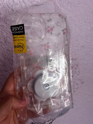 Funda iPhone 13/14 + Soporte Rosa