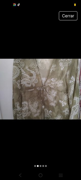 Blusa Stradivarius Verde Oliva - Talla L