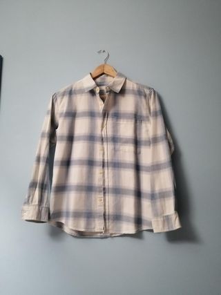 Camisa cuadros azul y blanca