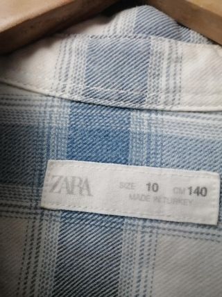 Camisa cuadros azul y blanca
