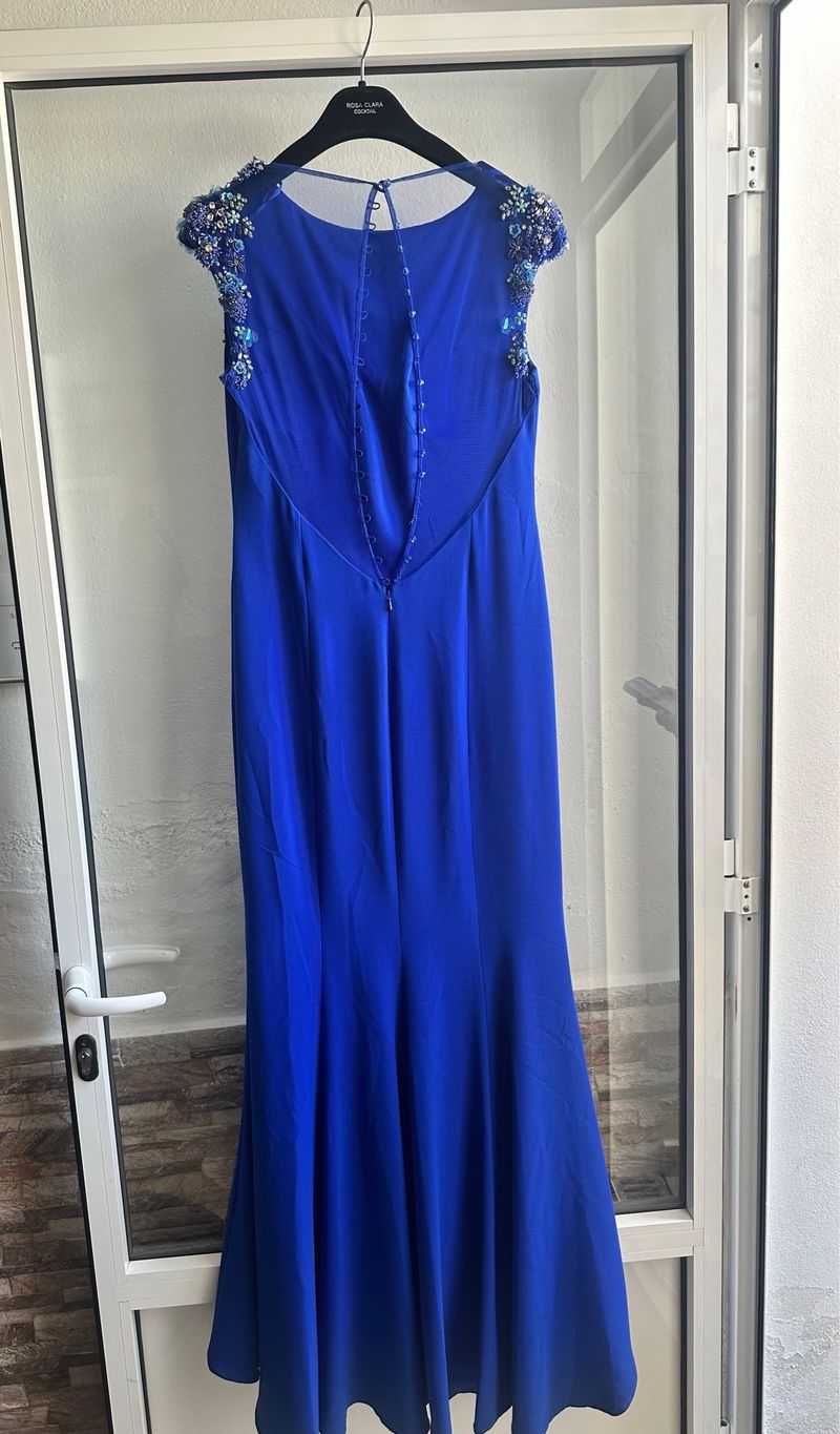 Vestido Fiesta Rosa Clará Azul de segunda mano por 60 EUR en