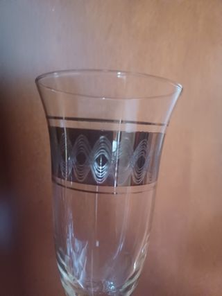 Flute vintage decoro argento