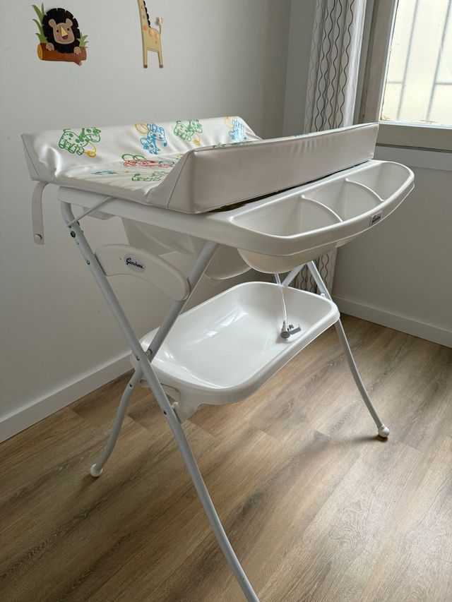 Cambiador bebé plegable + bañera