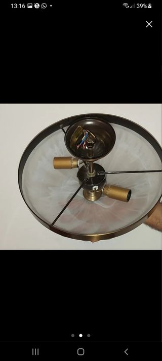 Lámpara techo vintage dorada