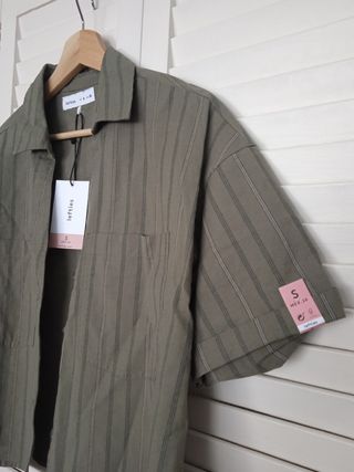 Camisa de algodón y lino 