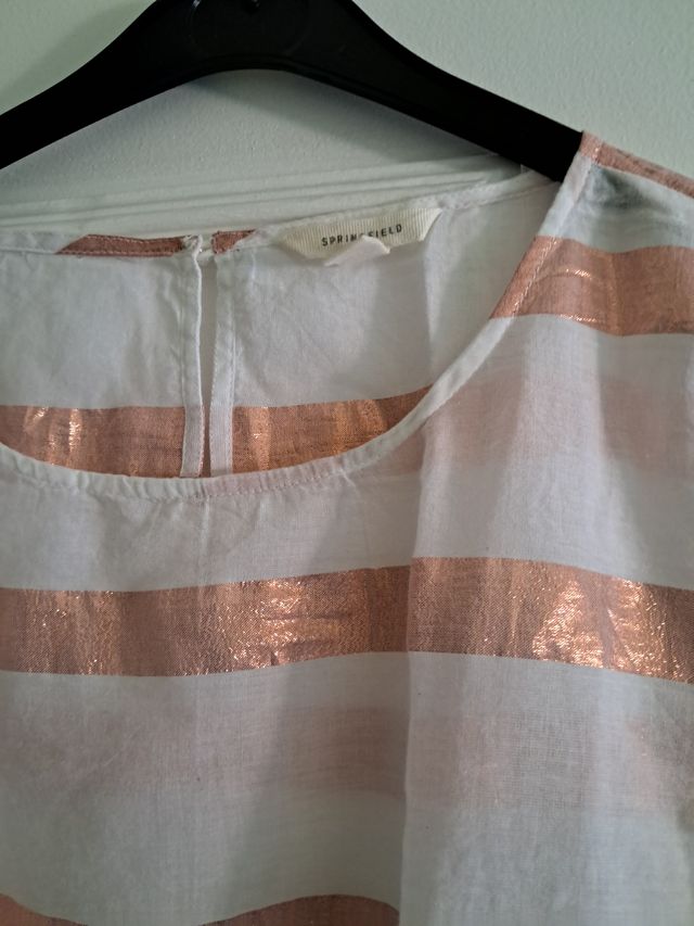 Blusa rayas doradas Springfield