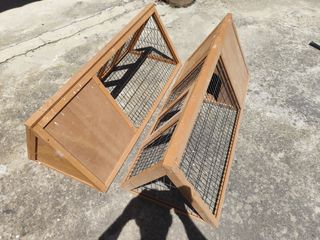 2 Jaulas Conejo  perdices codornices Madera tri
