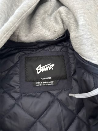 Chaqueta bomber Pull&Bear gris-azul.talla S