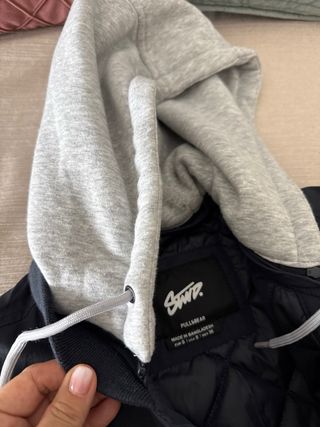 Chaqueta bomber Pull&Bear gris-azul.talla S
