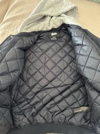 Chaqueta bomber Pull&Bear gris-azul.talla S