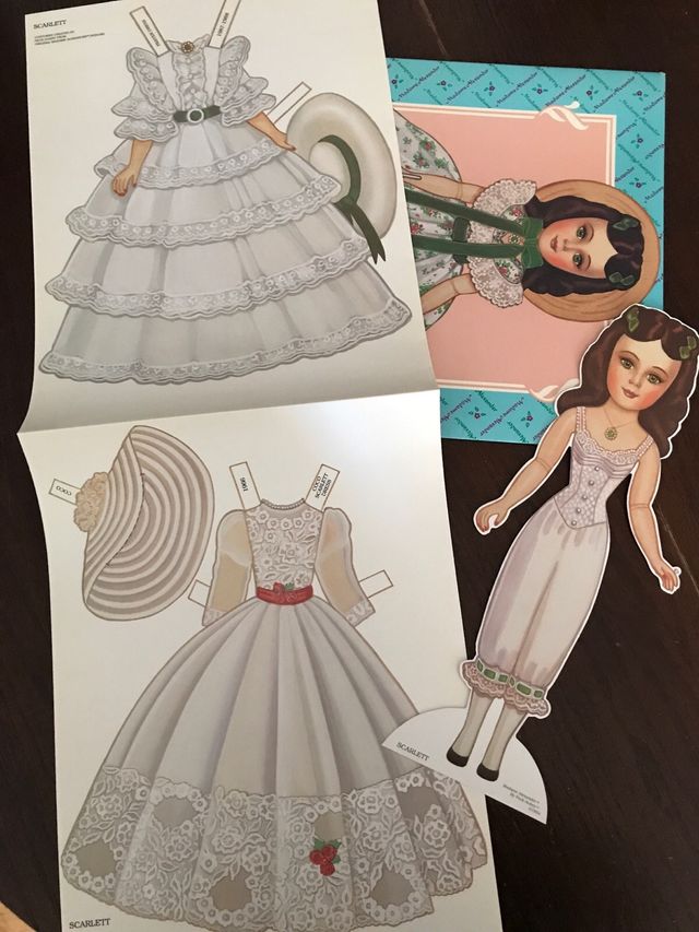 Muñeca de papel Scarlett O’Hara Recortable 1994