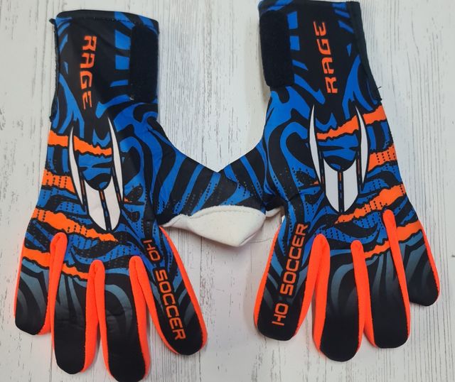 Guantes portero HO Soccer Rage, Azul/Naranja.
