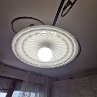 Lampadario bilanciere con  due diffusoriluci