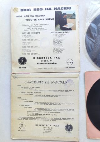 Villancicos Discos Vinilo Singles EP Vintage