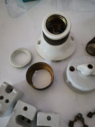 Lotto portalampada vintage ceramica raro