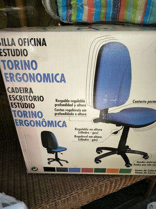Silla oficina ergonómica TORINO azul