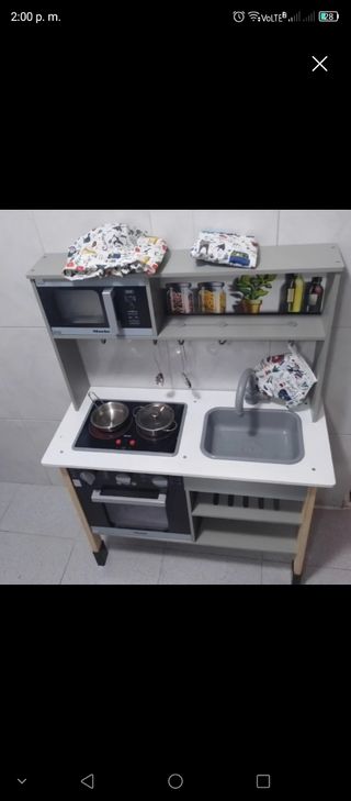 Cocinita juguete madera infantil como nueva