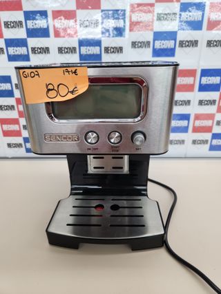 ✅ Cafetera espresso 15 bares espumador y depósito de leche, pantalla LCD, bomba italiana, Precalentamiento rápido, Thermoblock, Barista Express, Café en polvo o en cápsulas [4090SS] Sencor