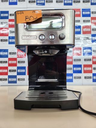✅ Cafetera espresso 15 bares espumador y depósito de leche, pantalla LCD, bomba italiana, Precalentamiento rápido, Thermoblock, Barista Express, Café en polvo o en cápsulas [4090SS] Sencor