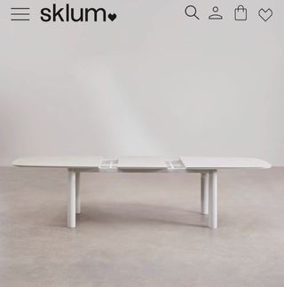 Mesa extensible Sklum Zinti 220-280x100cm 