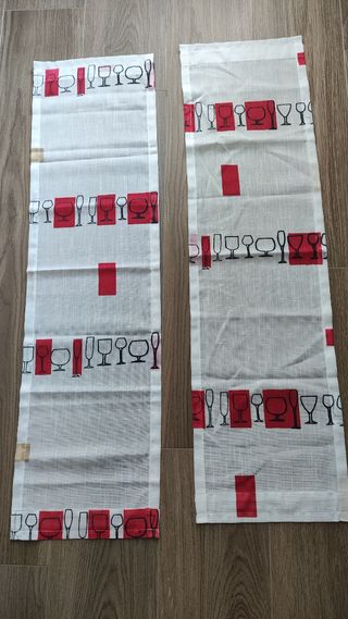 Cortina cocina - Rojo y blanco