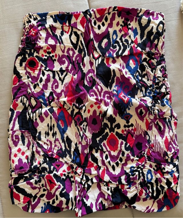 Falda estampada multicolor