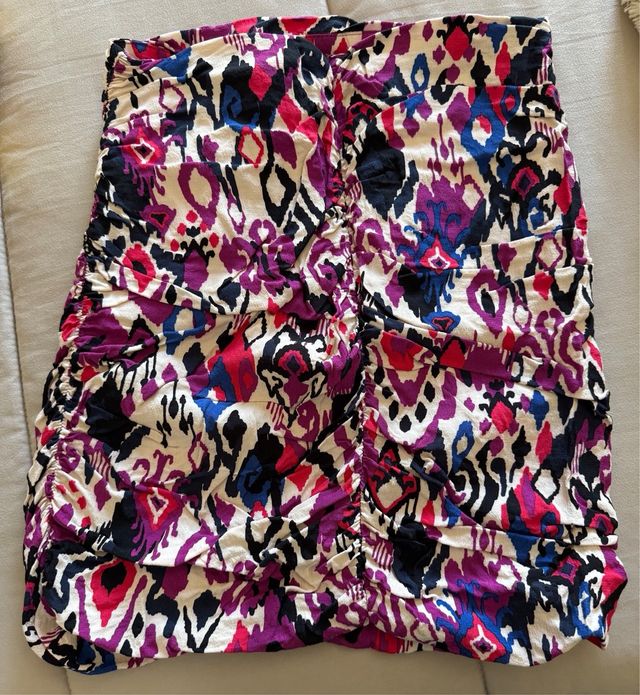 Falda estampada multicolor