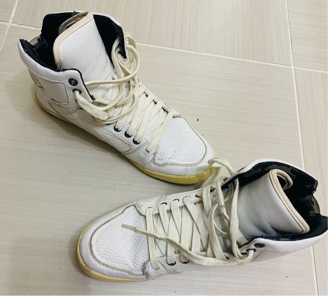 Stivaletti Zara Uomo taglia 41 in pelle, bianche