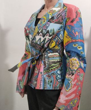 Chaqueta piel multicolor Majoxt