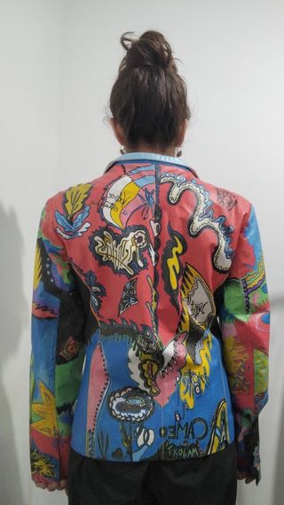 Chaqueta piel multicolor Majoxt