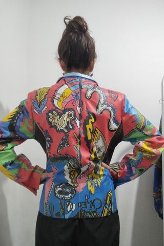 Chaqueta piel multicolor Majoxt