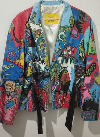 Chaqueta piel multicolor Majoxt