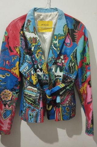 Chaqueta piel multicolor Majoxt