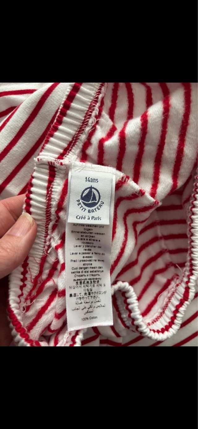 Pijama rayas rojas - T14 petit bateau