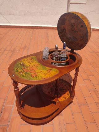 Mesa auxiliar barra bar bola mundo globo terráqueo