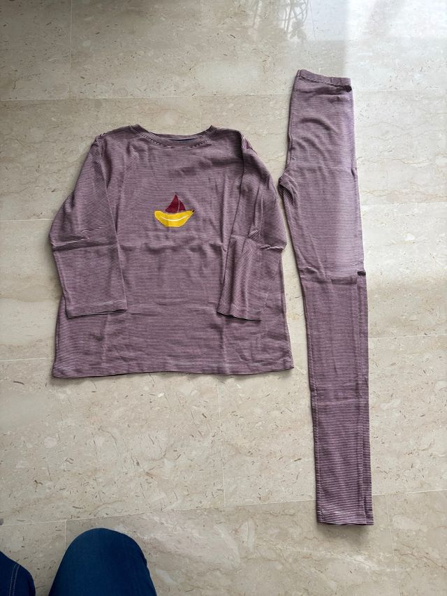 Pijama Petit Bateau rayas niña T14/16