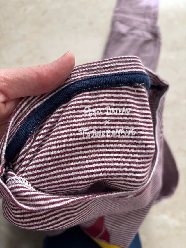 Pijama Petit Bateau rayas niña T14/16