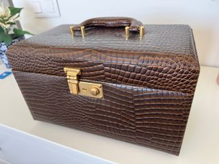 Joyero grande piel- compartimentos y caja extraíbl