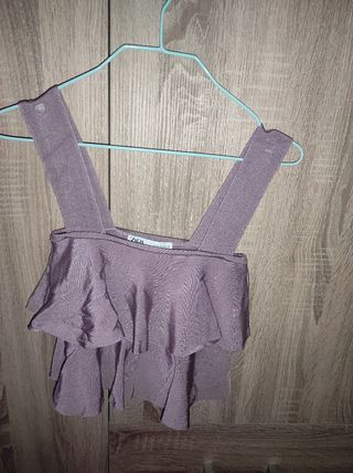 Top Zara morado 
