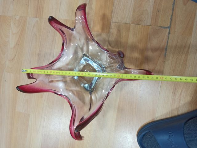 Centrotavola in vetro di Murano rosso