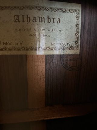 Guitarra española Alhambra 5P