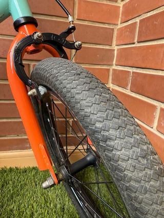 Bicicleta Niño 16" - Naranja-Verde Agua